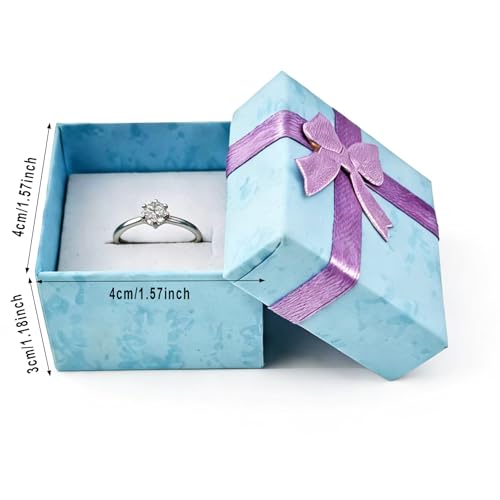 Markeny 32 Pcs Gift Box Set Ring for Ring and Earring Jewelry Anniversaries, Weddings, Birthdays, 4Color - Image 2