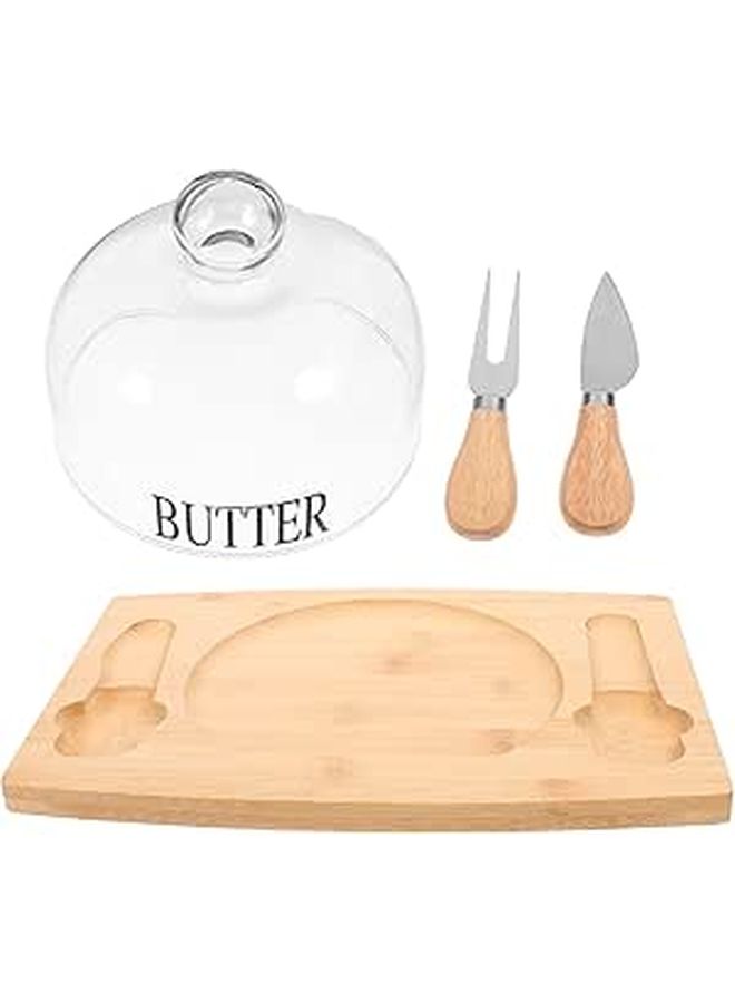 Wooden Spatulas Butter Keeper Airtight Storage Container with Lid for Refrigerator - Image 1