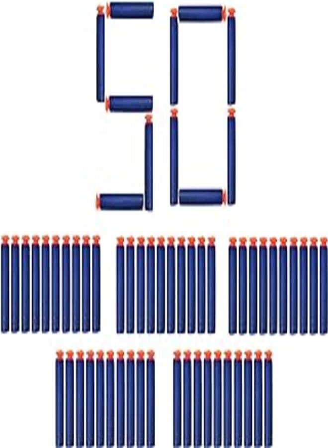 VGRASSP Soft Foam Suction Bullets Darts for Toys Guns -Sticky Safe Bullets Compatible with Nerf N-Strike and Blaze Storm Blaster Guns (Pack of 50 Bullets)