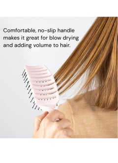 L'ANGE HAIR L'ANGE HAIR Siena Wide Curved Vented Hair Brush | Detangle with Nylon Bristles Best for Tangles and Knots Ideal Men Women Brushes Airflow Blush  - Image 2