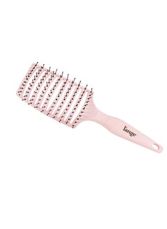 L'ANGE HAIR L'ANGE HAIR Siena Wide Curved Vented Hair Brush | Detangle with Nylon Bristles Best for Tangles and Knots Ideal Men Women Brushes Airflow Blush  - Image 1