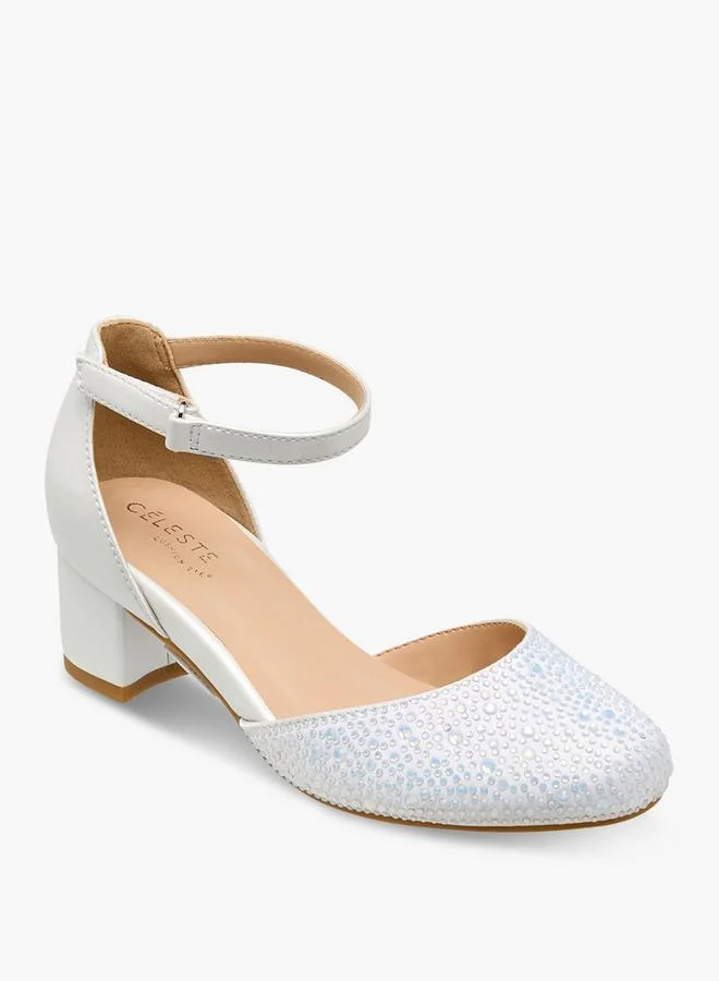 سيليست Girls Embellished Block Heel Sandals