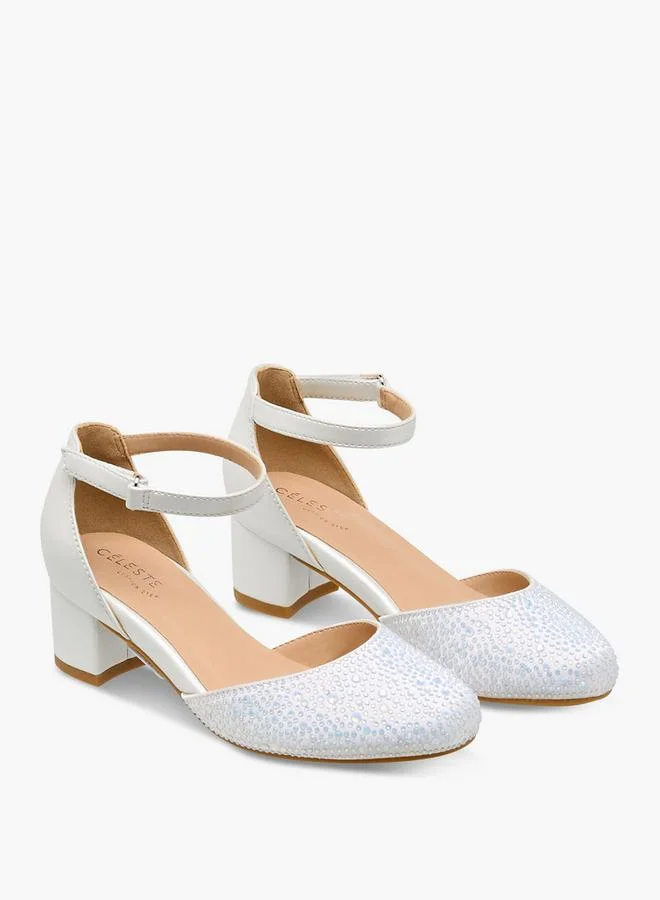 سيليست Girls Embellished Block Heel Sandals