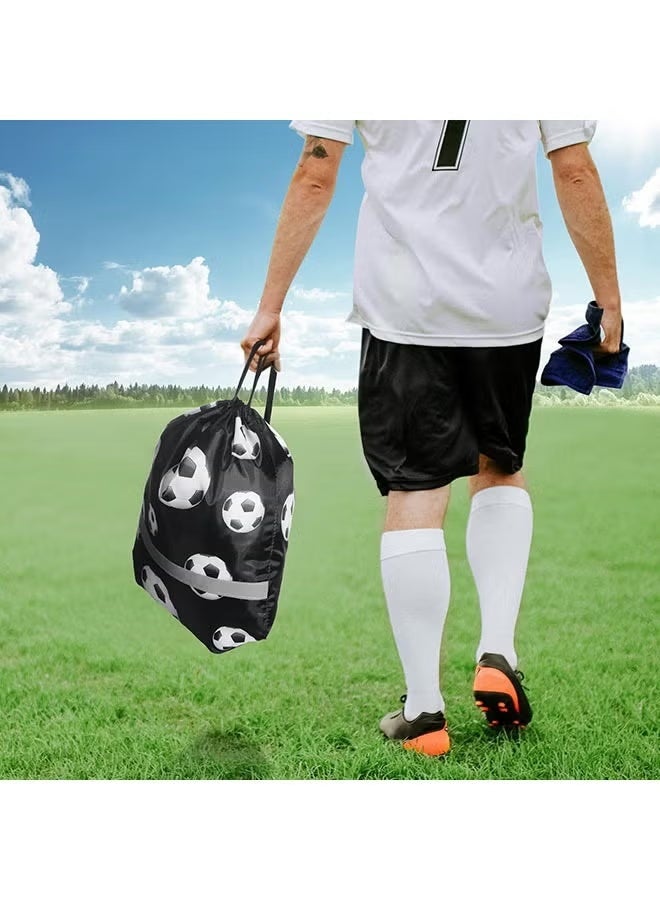 عربست 12 قطعة من أكياس كرة القدم الحبلية، حقيبة ظهرية بحبل سحابي مع شريط عاكس للضوء، أكياس فريق كرة القدم الحبلية، لألعاب الفرق الرياضية واليوغا والرقص والسباحة والمستلزمات - Image 3