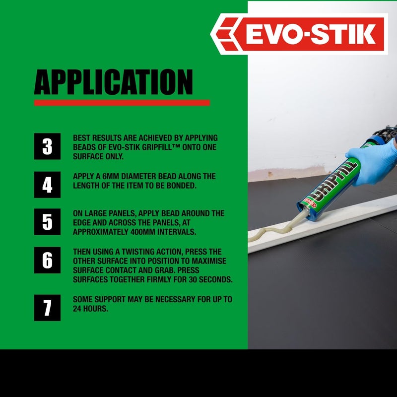 EVO-STIK GRIPFILL Gap Filling Adhesive - 350ml - Image 5