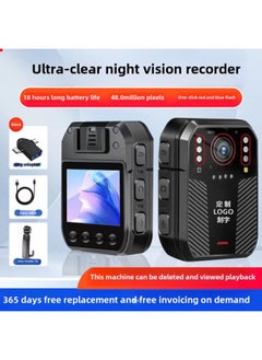 Generic T5 Law Enforcement Recorder HD Portable Wearing 4K Explosion-proof Long Endurance Night Vision Forensics Instrument-Body Color:T5 Hd Hd Infrared Night Vision 256g  - Image 2