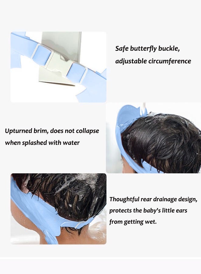 Aissiora Baby Bath Protective Soft Cap Baby shower caps Baby ear protection shampoo cap Children's shower caps with ear protection The girth is adjustable - Image 3