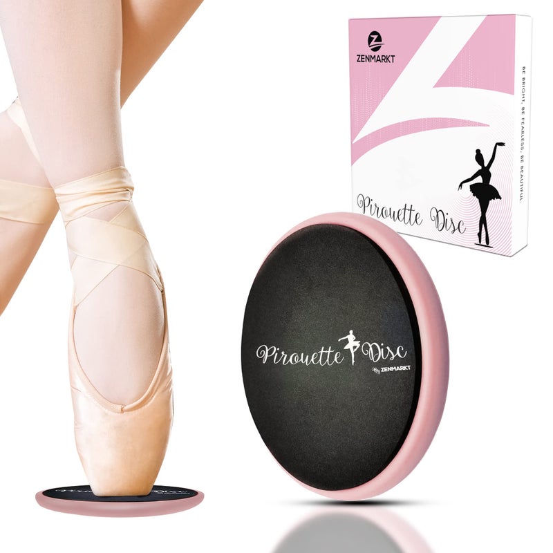 Zenmarkt Ballet Pirouette Disc for Dancers - Portable Turn Disc for Dancing on Releve, Gymnastics and Ice Skaters - for Better Pirouette Technique, Releve, Turns and Dance Spinning (Pink with box) - Image 1