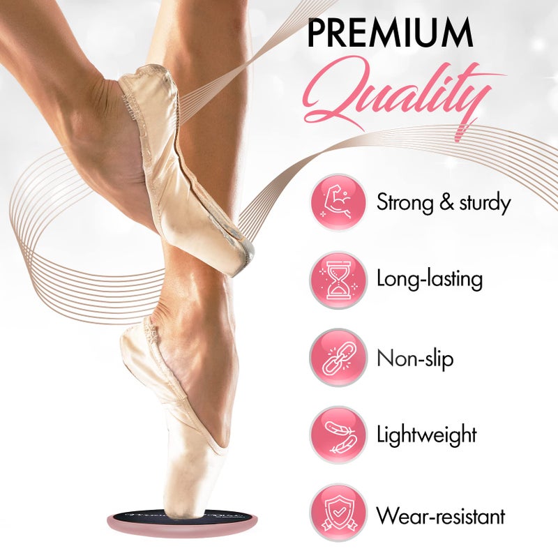 Zenmarkt Ballet Pirouette Disc for Dancers - Portable Turn Disc for Dancing on Releve, Gymnastics and Ice Skaters - for Better Pirouette Technique, Releve, Turns and Dance Spinning (Pink with box) - Image 2