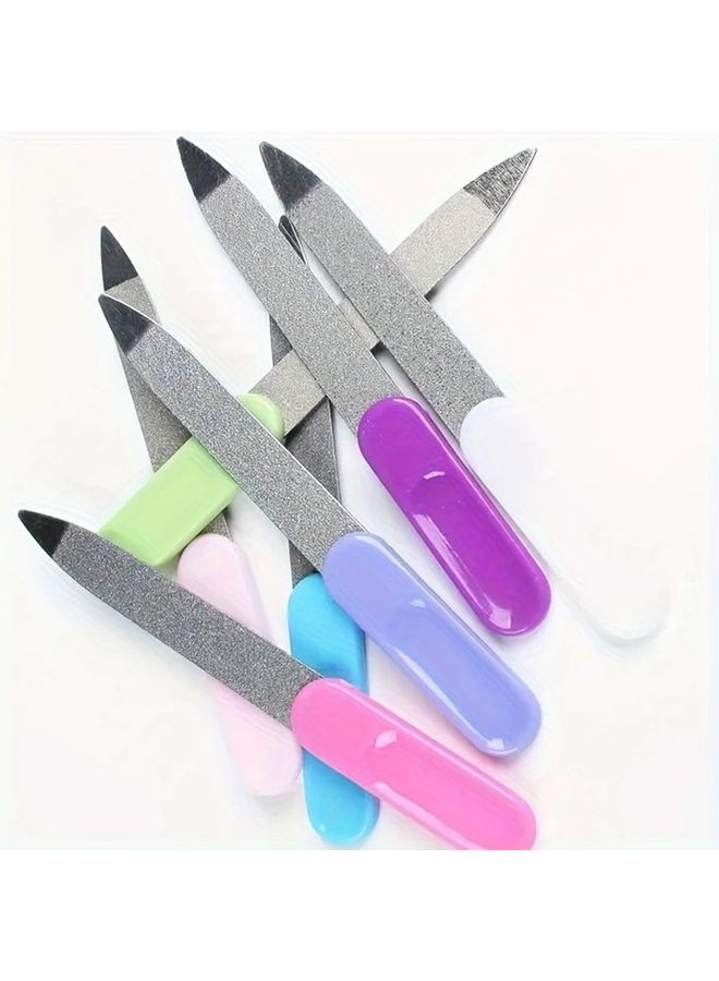 10 قطع من مبردات الأظافر المصنوعة من الفولاذ المقاوم للصدأ، مزدوجة الجوانب، مزججة، متعددة الأغراض، أداة تلميع، ألوان عشوائية - Image 3