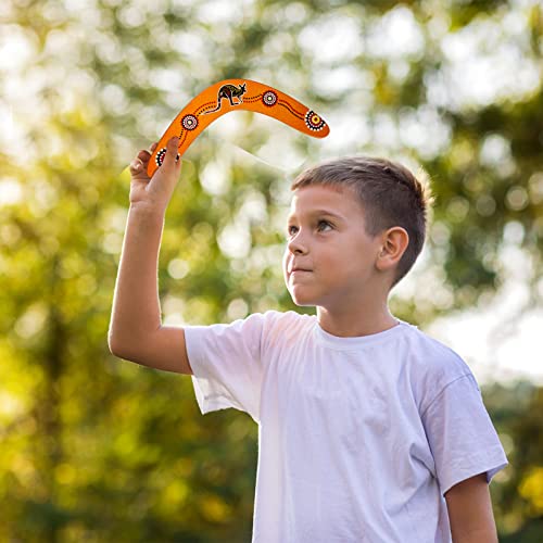 Inborntrait Boomerang for Kids 2 Pack, Australia Style Wooden Handmade Boomerangs, V-Shaped Returning Boomerangs for Ages Above 10 Years Old Kids and Adult (Blue and Light Brown) - Image 2