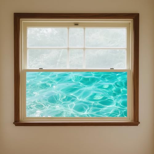 IVN Privacy Window Film Decorative Clear Water Ripples, Static Cling Window Film for Bathroom Living Room Door Panel 39.3×17.7 Inch - Image 4