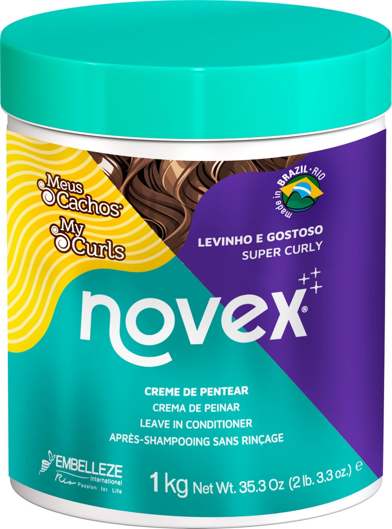 NOVEX My Curls Super Curly Deep LEAVE IN Conditioner - 35 oz. - Defines Curls - Controls Volume - Reduces Frizz - Adds Softness - For All Curly Hair Types - Image 1
