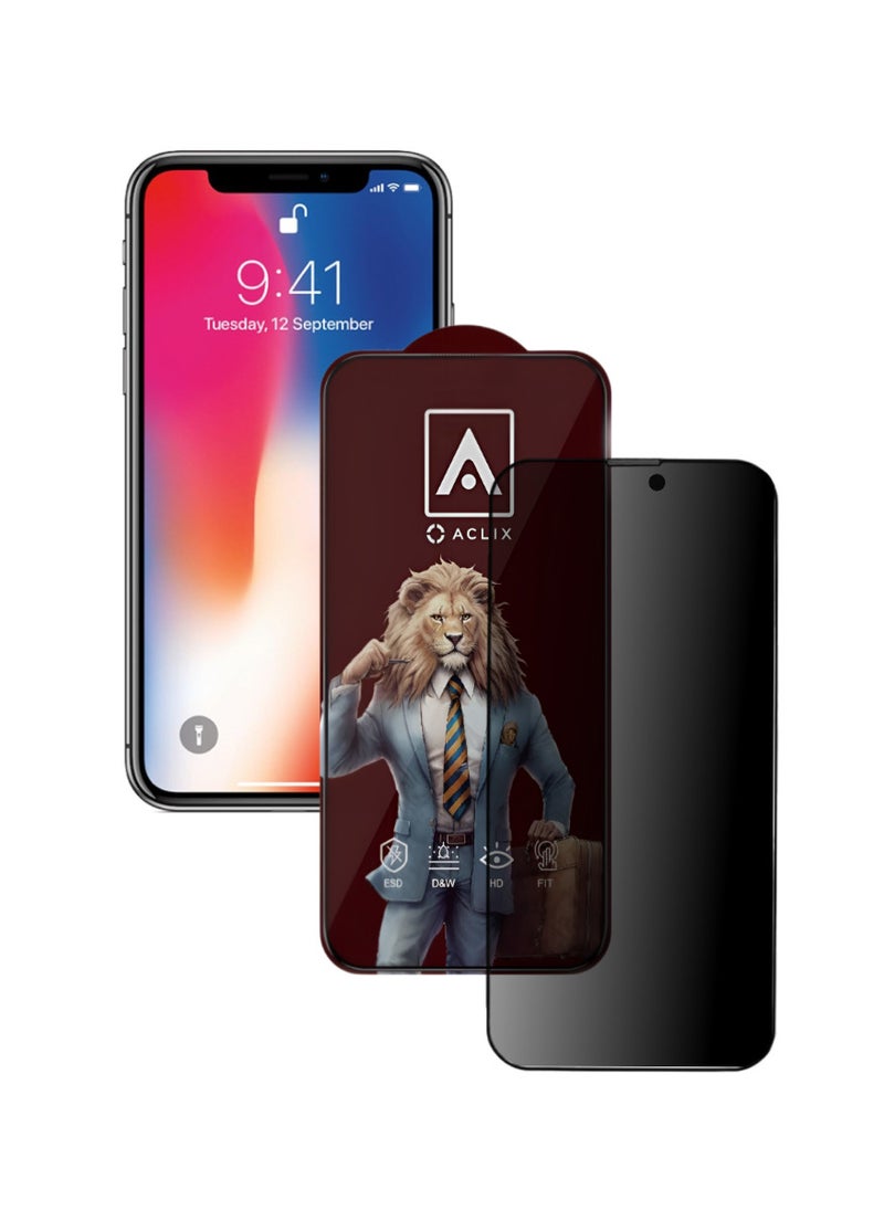 ACLIX Antistatic ESD Dustproof Premium Quality High Definition Tempered Glass Screen Protector Designed For  iPhone 10 - Image 1