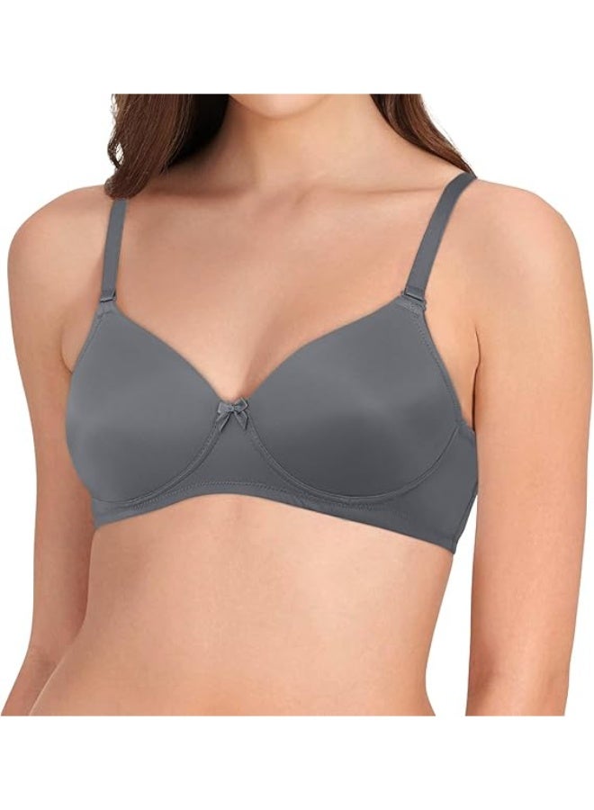 لوف بيل Padded Wirefree Nylon Tshirt Bra - Soft Pad Everyday Bra - Image 1