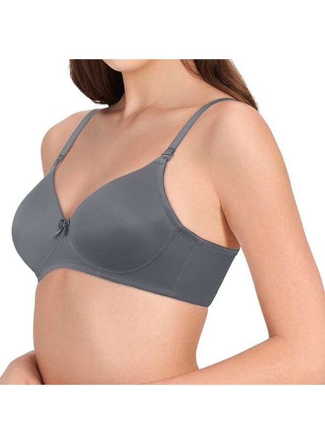 لوف بيل Padded Wirefree Nylon Tshirt Bra - Soft Pad Everyday Bra - Image 2