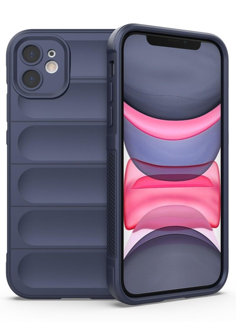 Phone case cover Magic Shield TPU + Silicone Shockproof Phone Case For Iphone 11 (Dark Blue)