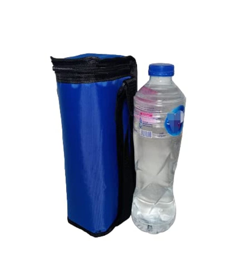 portable insulated bottle bag - small - blue - Image 2