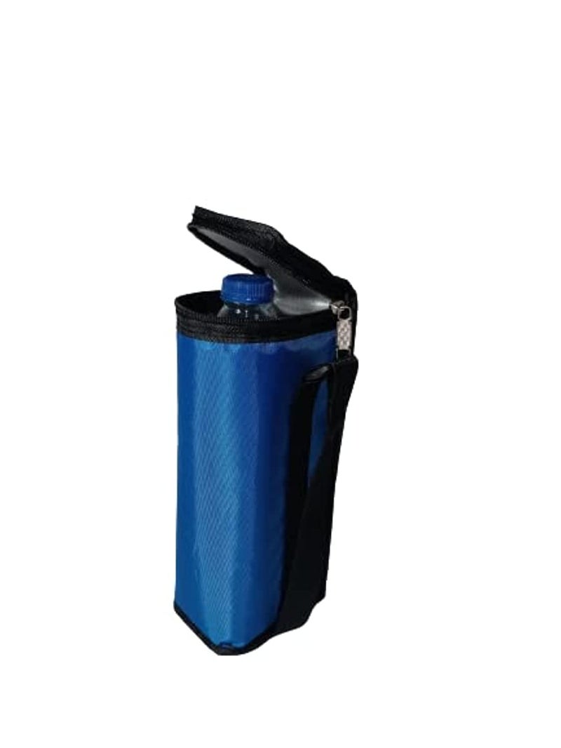 portable insulated bottle bag - small - blue - Image 1
