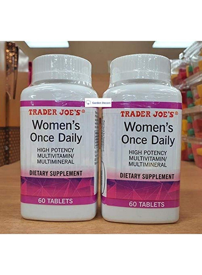 TJ's Trader Joe’s Women’s Once Daily High Potency Multivitamin/Multimineral 60 Tablets (Two Bottles) - Image 1