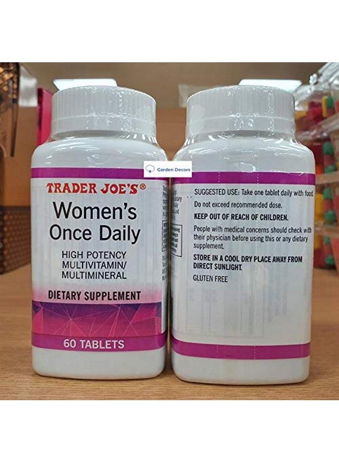 TJ's Trader Joe’s Women’s Once Daily High Potency Multivitamin/Multimineral 60 Tablets (Two Bottles) - Image 2