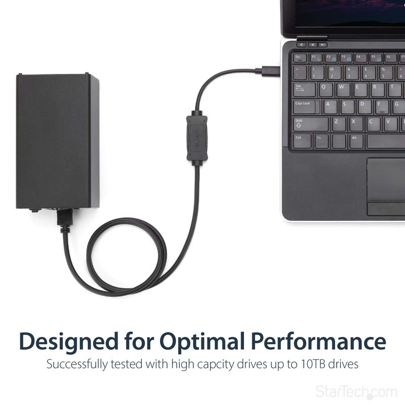 StarTech.com USB C to eSATA Cable - 3 ft / 1m - 5Gbp - for HDD/SSD/ODD - External Hard Drive Adapter - USB 3.0 to eSATA Converter (USB3C2ESAT3) - Image 3