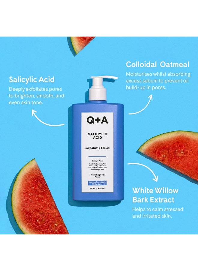 Q+A - +A Salicylic Acid Smoothing Lotion A Bha That Exfoliates The Skin Combats 'Backne' And Unwanted Texture 250Ml - Image 1