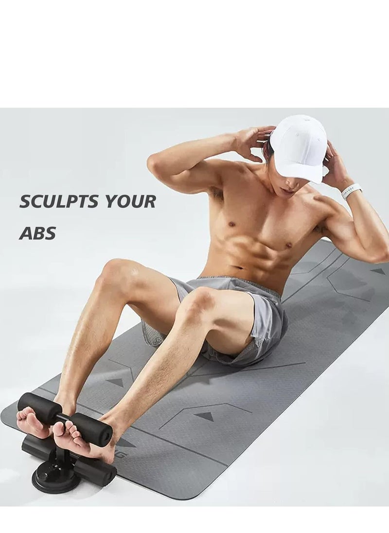 Plan A Multifunctional Sit Up Exerciser with Adjustable Bars for Home Workout, Self-Suction for Strong Hold, Ideal for Abdominal Muscle Training, Push-Up, Side Support for More Effective Workout  - Image 2