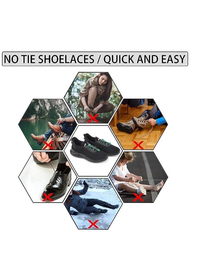 Reflective Elastic No Tie Shoelaces Perfect for Sports and Outdoor Activities One Size Fits All for Kids and Adults 3 Pairs - Image 4