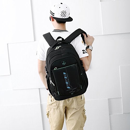 goldwheat School Backpacks Student Bookbag Casual Shoulder Daypack Travel Back Pack for Teen Boys - Image 2