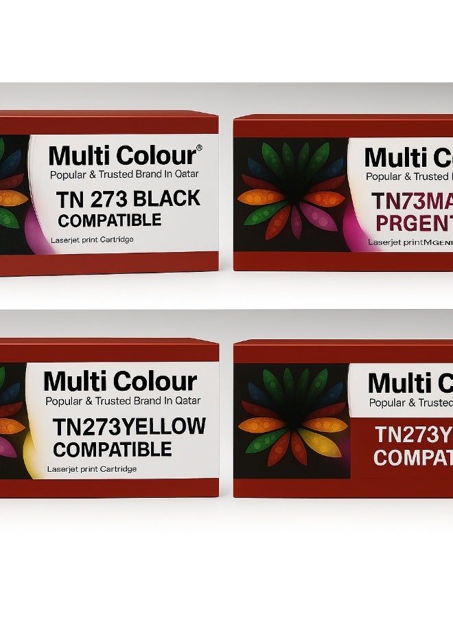 Multi Colour TN-273 Toner Cartridges – Black, Cyan, Yellow, Magenta | Premium Compatible LaserJet Cartridges - Image 1