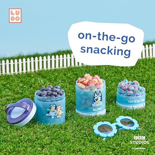 Whiskware Bluey Stackable Snack Containers for Babies, Toddlers, and Kids, 3 Stackable Snack Cups for School and Travel, Cupholder Friendly, Bluey and Bingo! Let’s Do This! - Image 5