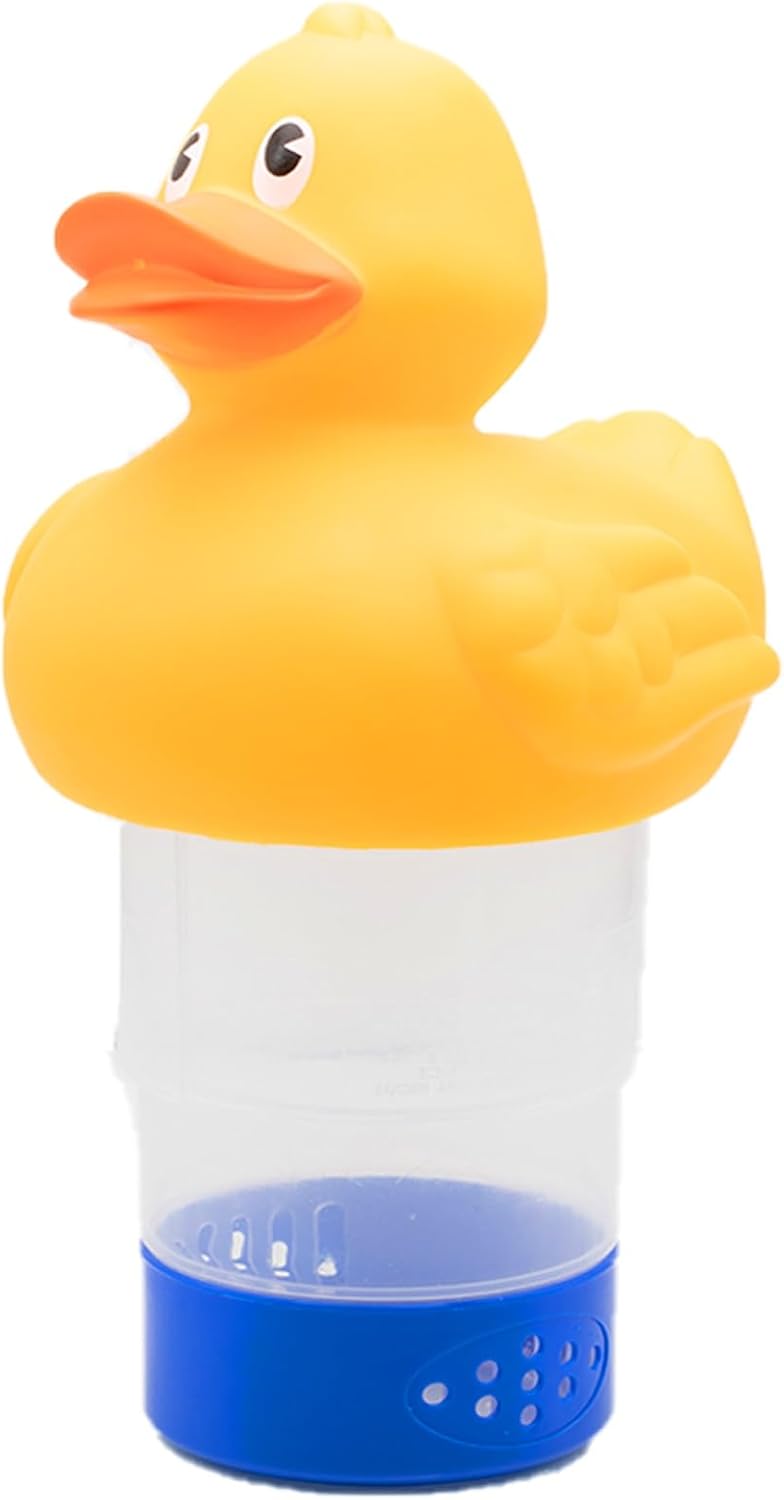 WWD POOL Pool Chlorine Floater, Floating Pool Chlorine Dispenser (Duck), Fits 1 and 3 Inch Tablets for Large and Small Pools, Spa, Hot Tub - Image 1