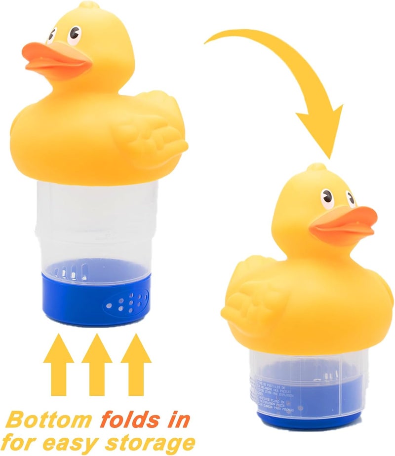 WWD POOL Pool Chlorine Floater, Floating Pool Chlorine Dispenser (Duck), Fits 1 and 3 Inch Tablets for Large and Small Pools, Spa, Hot Tub - Image 3