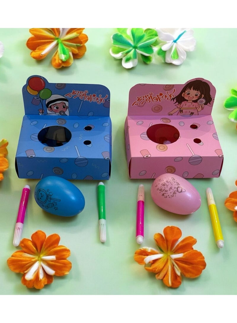 Eid Gifting Card Board Box For Kids With Spinning Wheel Multicolor - Image 2