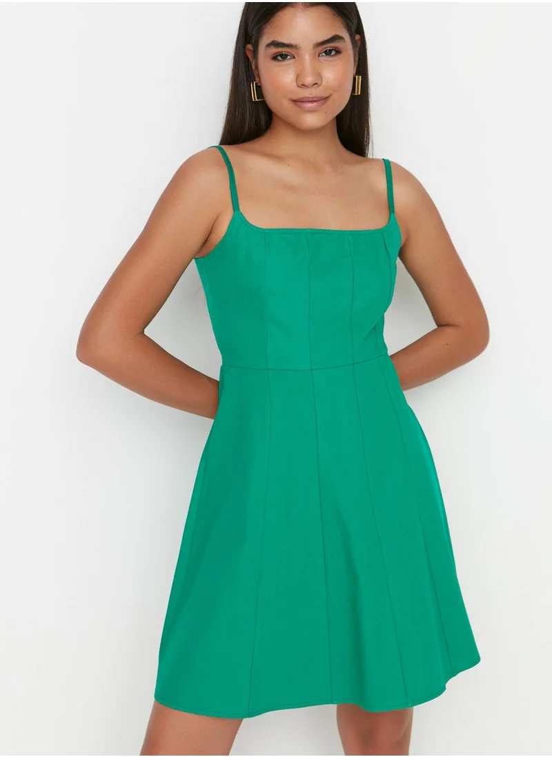 trendyol Square Neck Strappy Dress