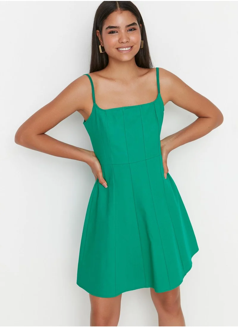 trendyol Square Neck Strappy Dress