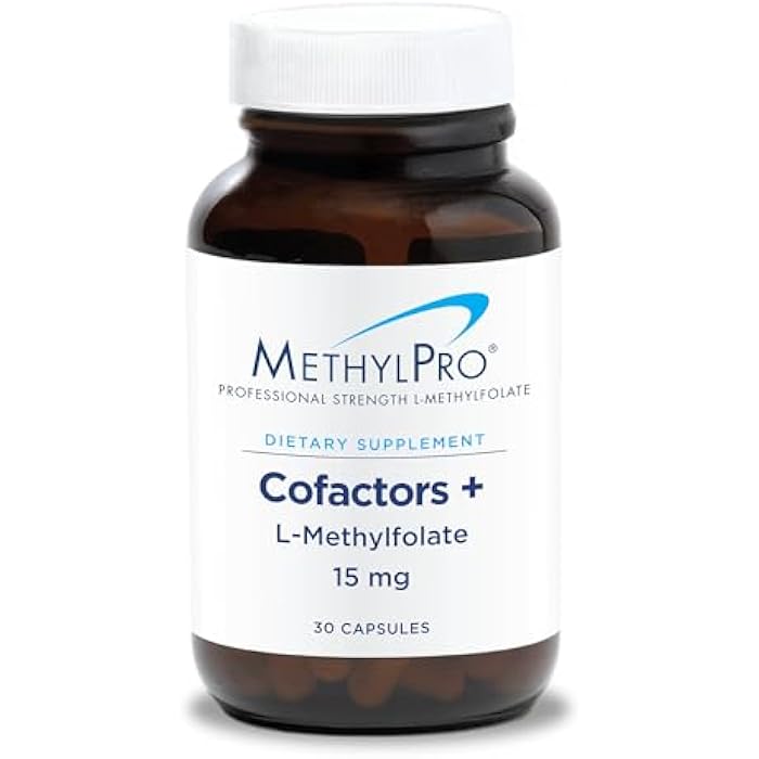 MethylPro Cofactors + L-Methylfolate 15 mg - Supports a Healthy Mindset - Vitamins B6, B12 & Magnesium - Active Folate for Methylation Support & Biochemical Reactions - 30 Servings - 30 Capsules - Image 1
