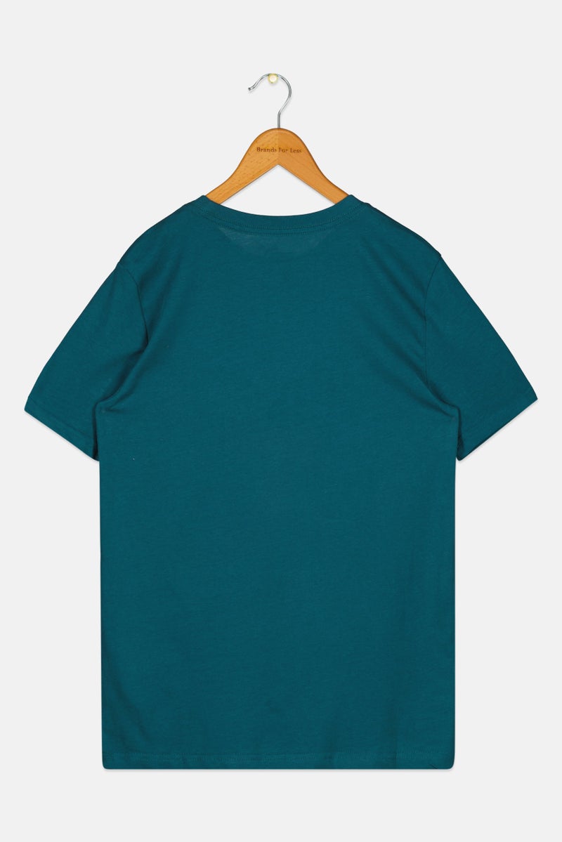 PUMA Kids Boy Sportswear Fit Short Sleeve Outdoor T-Shirt, Teal Green - Image 3