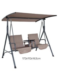 Swing Chair Garden Swing Seat with Adjustable Canopy, Hanging Hammock Chair for Indoor Outdoor Garden Green