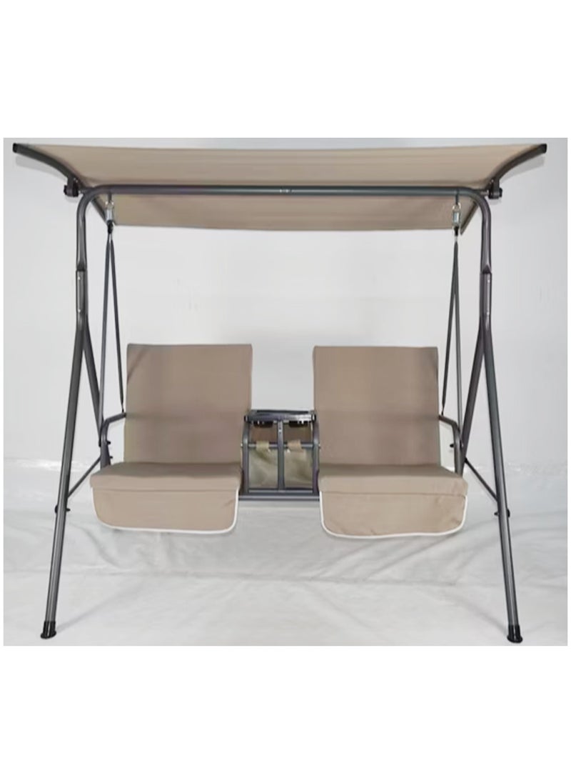 DubaiGallery - Swing Chair Garden Swing Seat with Adjustable Canopy, Hanging Hammock Chair for Indoor Outdoor Garden Green - Image 1