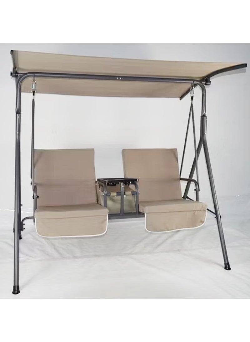 DubaiGallery - Swing Chair Garden Swing Seat with Adjustable Canopy, Hanging Hammock Chair for Indoor Outdoor Garden Green - Image 1