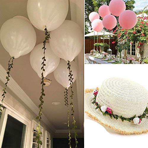 Asfroy 65 Ft Artificial Vines,Artificial Eucalyptus Leaf Garland Fake Hanging Plants Leaves Wreath Foliage Green Leaves Ribbon Decorative Wreath Accessory Wedding Wall Crafts Party Décor （Green-65 Ft） - Image 4