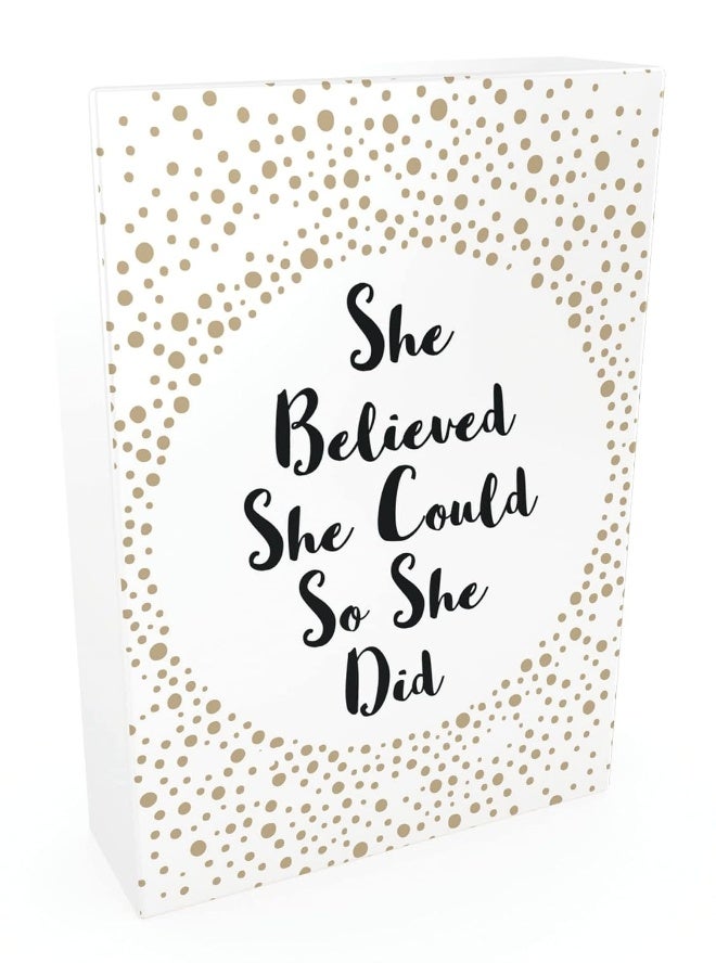 Summersdale Publishers She Believed She Could So She Did: 52 Beautiful Cards of Inspiring Quotes And Empowering Affirmations  - Image 1