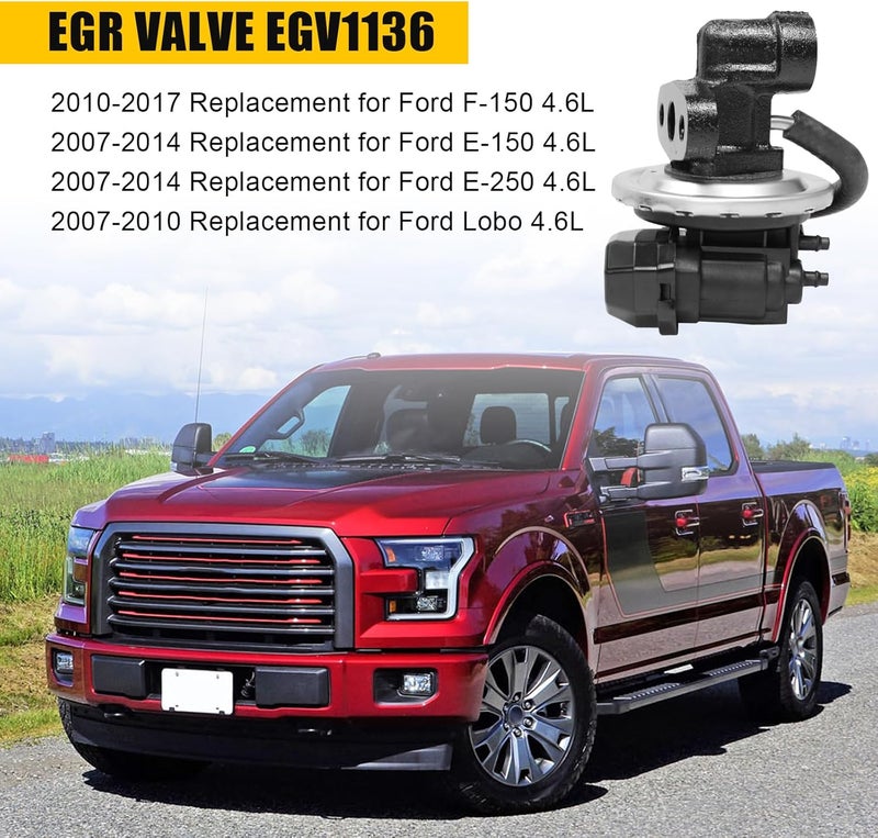 CARMOCAR Exhaust Gas Recirculation (EGR) Valve with Gaskets EGV1136 for Ford F150, E150, E250, Lobo - Image 3