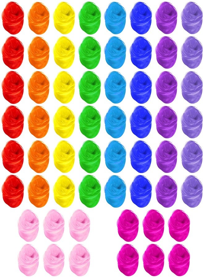 زانماي مجموعة زانماي من 60 قطعة من أوشحة الرقص الكبيرة، مقاس 27.5 × 27.5 بوصة، أوشحة لعب، 10 ألوان، وشاح مربع للتلاعب، مناسب للأنشطة الجماعية، والرقص، والموسيقى، وأدوات حسية، وخدع سحرية، ووشاح إيقاعي. - Image 1