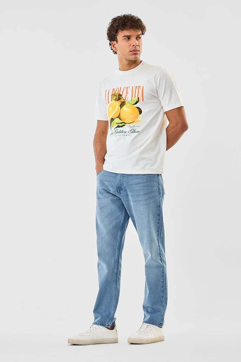 SNITCH Light Blue Solid Slim Fit Casual Jeans