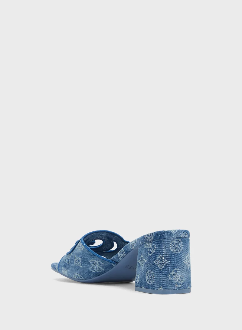 GUESS Slip on Mid Heel Sandals