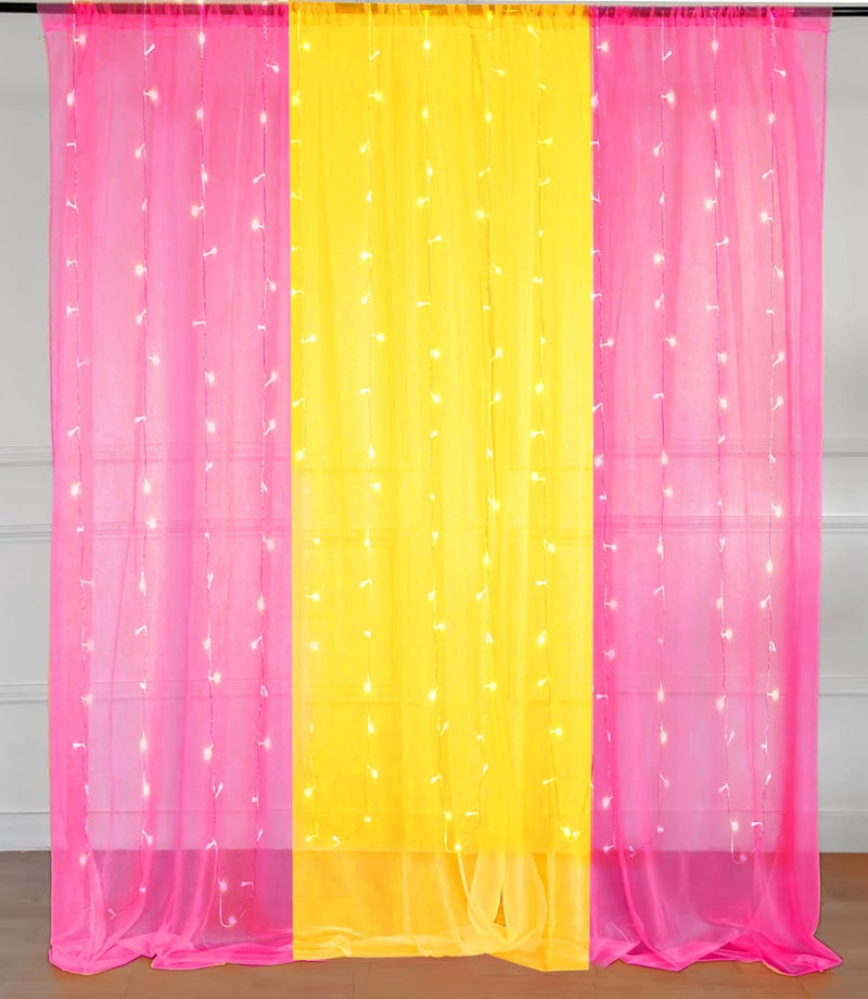 SpecialYou.in Special You Diwali Decoration Items for Home Decor, Haldi Mehendi Decoration Items for Marriage, Pink & Yellow Background Cloth for Decoration, Navratri Decoration Items for Home,Diwali Decor- 8 Pcs - Image 5
