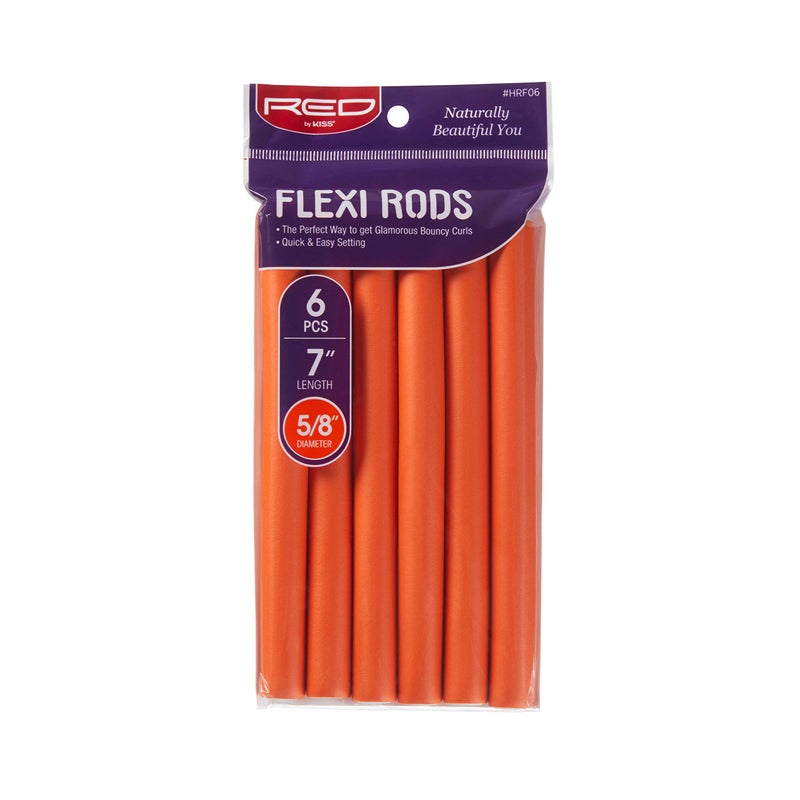 Red by Kiss Red by Kiss Flexi Rods  Heatless Hair Curler for 90S Glamorous Bouncy Curls Beach Waves No Slips Sleep Styler 7 Length 58 Diameter